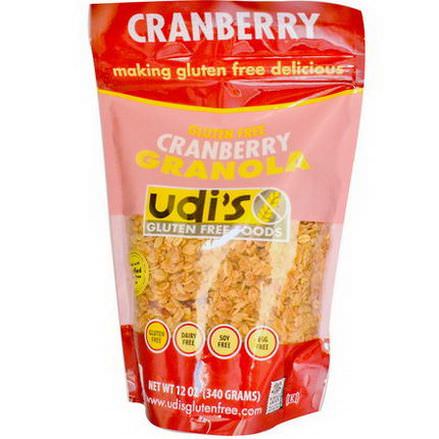 Udi's, Gluten Free Granola, Cranberry 340g