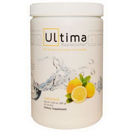 Ultima Health Products, Ultima Replenisher, Balanced Electolyte Powder, Lemonade 387g
