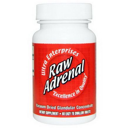 Ultra Glandular Enterprises, Raw Adrenal, 60 Easy-To-Swallow Tablets