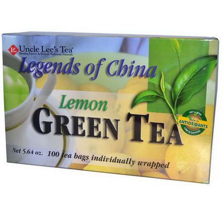 Uncle Lee's Tea, Legends of China, Green Tea, Lemon, 100 Tea Bags, 5.64 oz