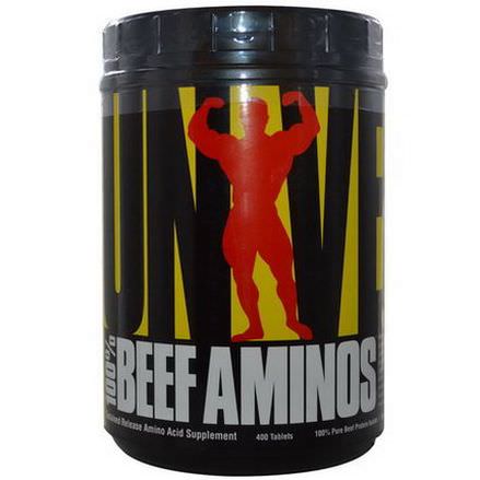 Universal Nutrition, 100% Beef Aminos, Sustained Release Amino Acid Supplement, 400 Tablets