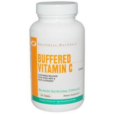 Universal Nutrition, Buffered Vitamin C, 1000mg, 100 Tablets