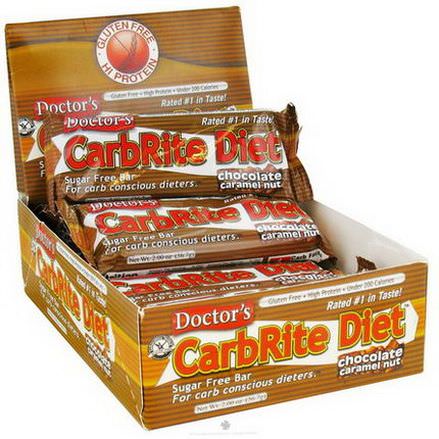 Universal Nutrition, Doctor's CarbRite Diet, Chocolate Caramel Nut, 12 Bars 56.7g Each