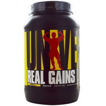 Universal Nutrition, Real Gains, Weight Gainer, Banana Ice Cream 1.73 kg