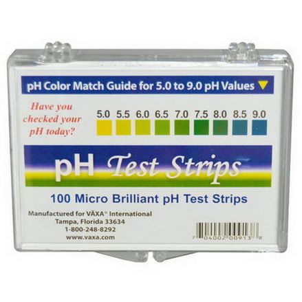 Vaxa International, pH Test Strips, 100 Strips