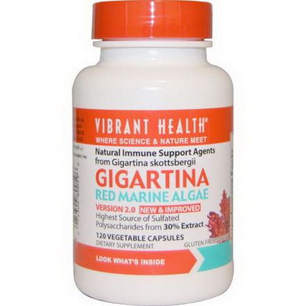 Vibrant Health, Gigartina, Red Marine Algae, Version 2.0, 120 Veggie Caps