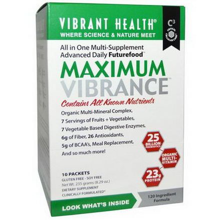 Vibrant Health, Maximum Vibrance, 10 Packets 23.5g Each