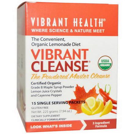 Vibrant Health, Organic, Vibrant Cleanse, Organic Lemonade Diet, 15 Single Serving Packets 225g