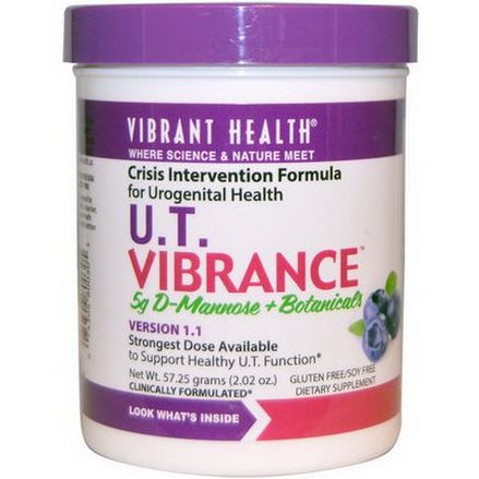 Vibrant Health, U.T. Vibrance, 5g D-Mannose Botanicals, Version 1.1 57.25g
