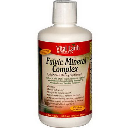 Vital Earth Minerals, Fulvic Mineral Complex, Ionic Mineral Dietary Supplement 946ml