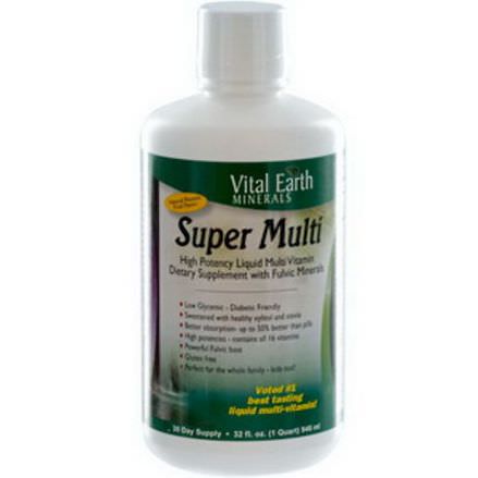 Vital Earth Minerals, Super Multi, Natural Passion Fruit Flavor 946ml