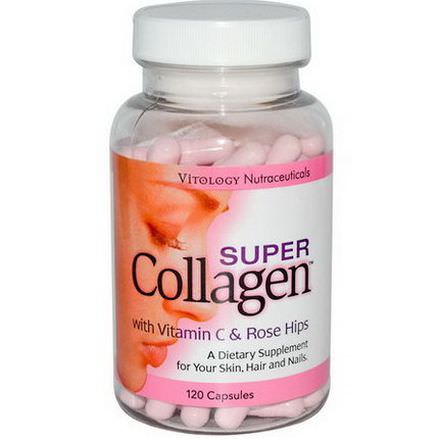 Vitology Nutraceuticals, Super Collagen with Vitamin C&Rosehips, 120 Capsules