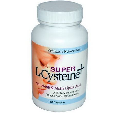 Vitology Nutraceuticals, Super L-Cysteine+ with DMAE&Alpha Lipoic Acid, 120 Capsules