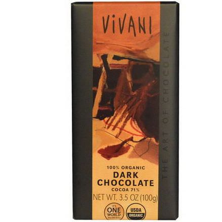 Vivani, 100% Organic Dark Chocolate, Cocoa 71% 100g