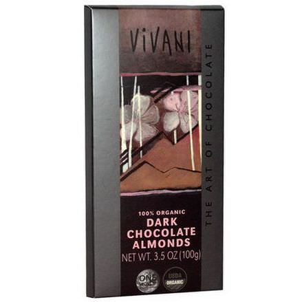 Vivani, Dark Chocolate Almonds 100g
