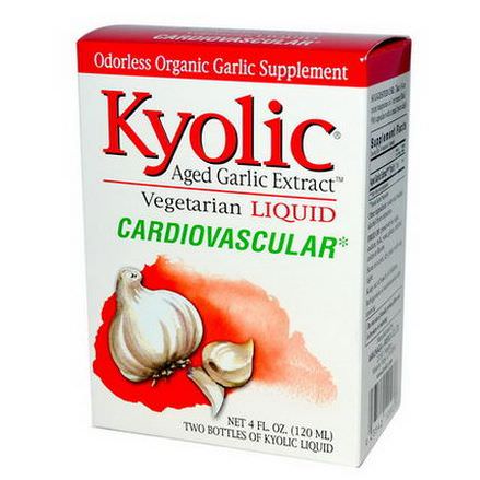Wakunaga - Kyolic, Aged Garlic Extract, Cardiovascular, Liquid, 2 bottles 60ml Each