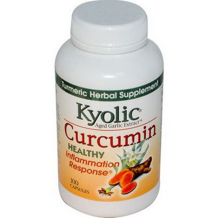 Wakunaga - Kyolic, Aged Garlic Extract, Curcumin, 100 Capsules