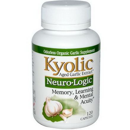 Wakunaga - Kyolic, Aged Garlic Extract, Neuro-Logic, 120 Capsules
