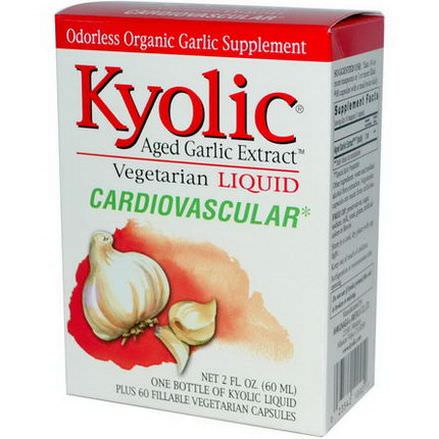 Wakunaga - Kyolic, Aged Garlic Extract, One Bottle of Kyolic Liquid 60ml, Plus 60 Fillable Veggie Caps