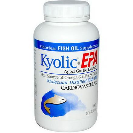 Wakunaga - Kyolic, EPA, Aged Garlic Extract, Cardiovascular, 90 Softgels