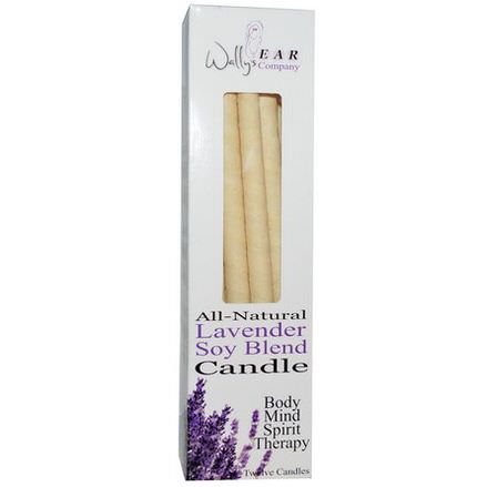 Wally's Natural Products, All-Natural Lavender Soy Blend Candle, 12 Candles