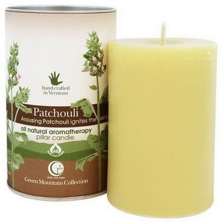 Way Out Wax, Green Mountain Collection, Pillar Candle, Patchouli, 2.75 