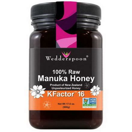 Wedderspoon Organic, Inc. 100% Raw Manuka Honey, KFactor 16 500g