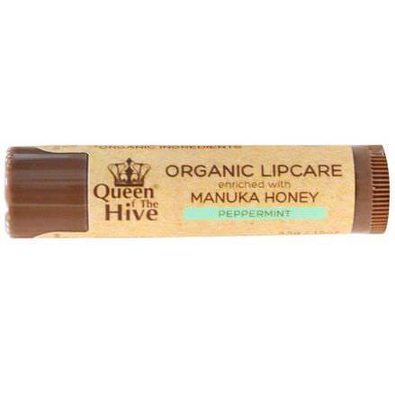 Wedderspoon Organic, Inc. Queen of the Hive, Organic Lipcare Enriched with Manuka Honey, Peppermint 4.5g
