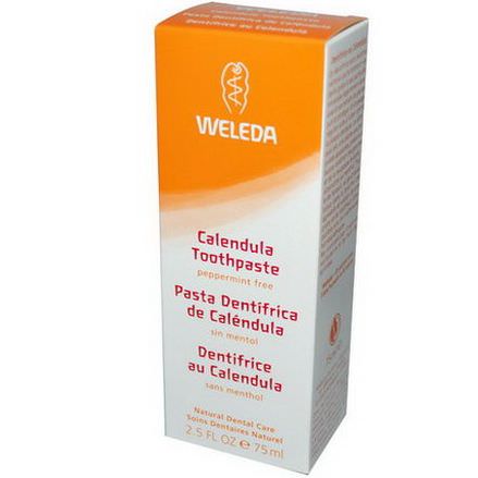 Weleda, Calendula Toothpaste, Peppermint-Free 75ml