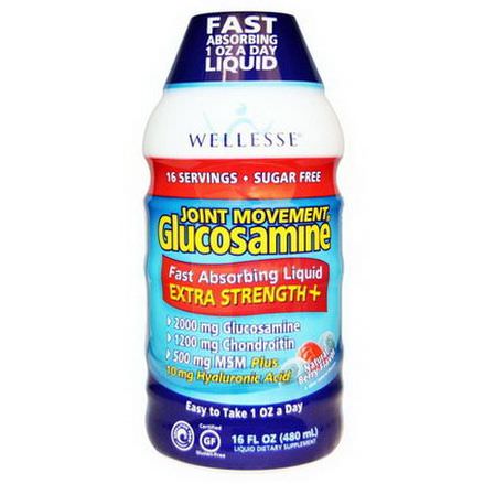 Wellesse Premium Liquid Supplements, Joint Movement Glucosamine, Natural Berry Flavor 480ml