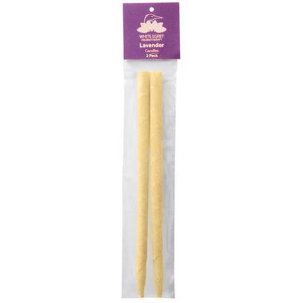 White Egret Personal Care, Candles, Lavender, 2 Pack