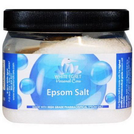 White Egret Personal Care, Epsom Salt, 16 oz