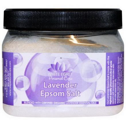 White Egret Personal Care, Lavender Epsom Salt, 16 oz