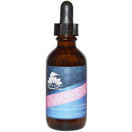 White Egret Personal Care, Mullein Oil, Herbal Drops 59ml