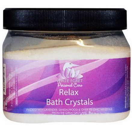 White Egret Personal Care, Relax Bath Crystals, 16 oz