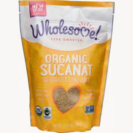 Wholesome Sweeteners, Inc. Organic Sucanat, Dehydrated Cane Juice 454g