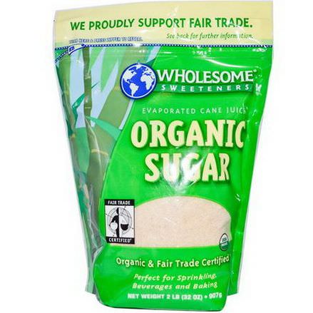 Wholesome Sweeteners, Inc. Organic Sugar, Evaporated Cane Juice 907g