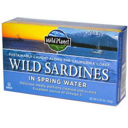 Wild Planet, Wild Sardines In Spring Water 125g