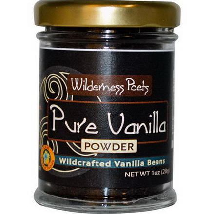 Wilderness Poets, Pure Vanilla Powder, Wildcrafted Vanilla Beans 28g