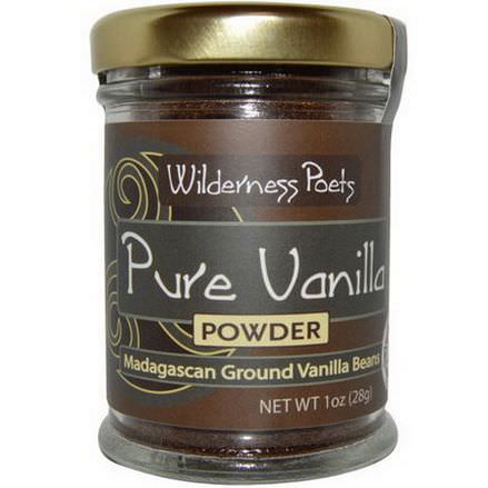 Wilderness Poets, Pure Vanilla Powder, Madagascan Ground Vanilla Beans, Farm Grown 28g