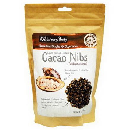Wilderness Poets, Raw Living Foods, Cacao Nibs, Coconut Sweetened 226.8g