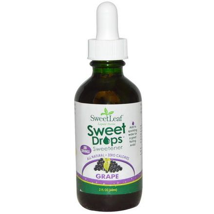 Wisdom Natural, SweetLeaf, Liquid Stevia Sweet Drops, Grape 60ml