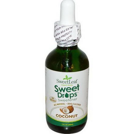 Wisdom Natural, SweetLeaf Liquid Stevia, Sweet Drops Sweetener, Coconut 60ml