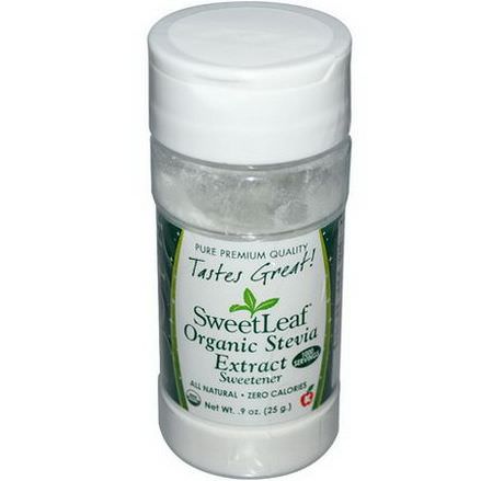Wisdom Natural, SweetLeaf, Organic Stevia Extract, Sweetener 25g