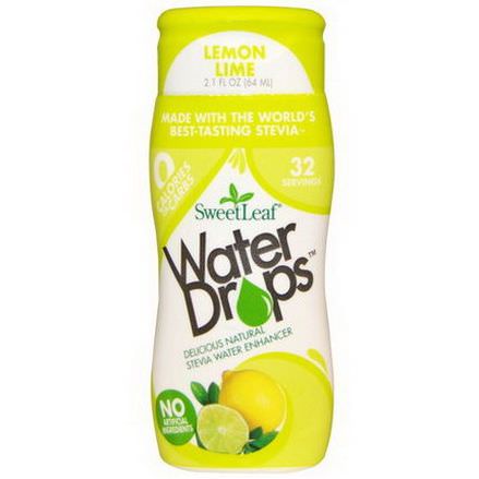 Wisdom Natural, Water Drops, Stevia Water Enhancer, Lemon Lime 64ml