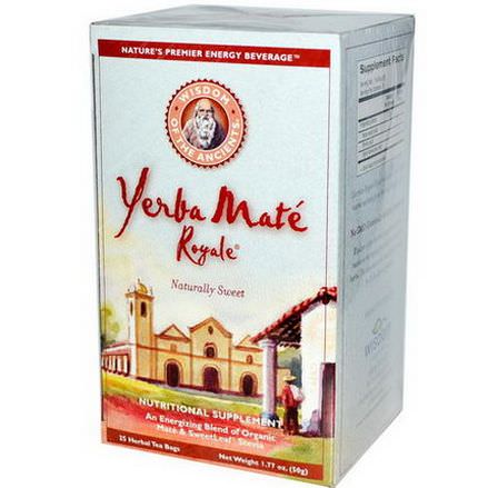 Wisdom Natural, Wisdom of the Ancients, Yerba Mate Royale, 25 Herbal Tea Bags 50g