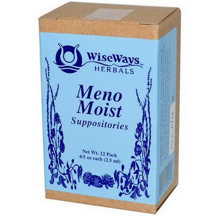 WiseWays Herbals, LLC, Meno Moist Suppositories, 12 Pack 2.5ml Each