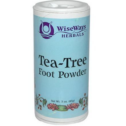 WiseWays Herbals, LLC, Tea-Tree Foot Powder 85g