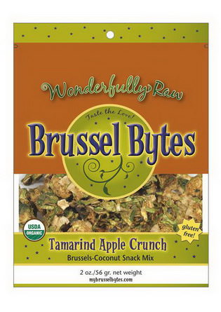 Wonderfully Raw Gourmet Delights, Brussel Bytes, Tamarind Apple Crunch 56g