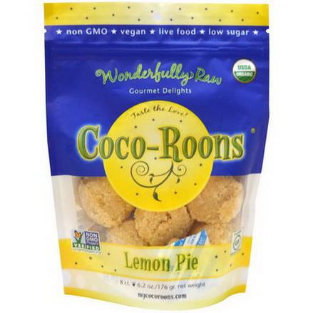 Wonderfully Raw Gourmet Delights, Organic Coco-Roons, Lemon Pie, 8 Count 176g